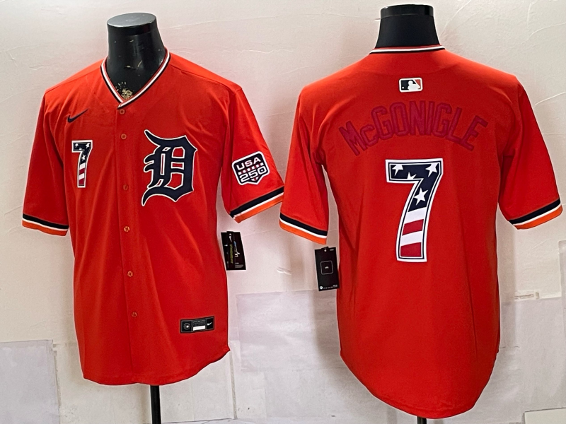 Men Detroit Tigers #7 McGonigle red Nike 2026 MLB Jersey 0715001->detroit tigers->MLB Jersey